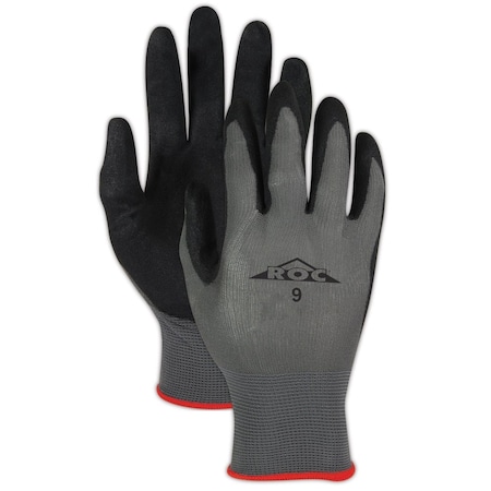 Magid Coated Gloves, 4 Abrasion Level, Gray, 6 12 PK GP500-6